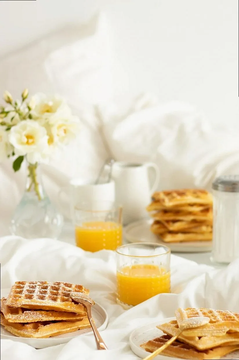 Waffle Knit Robe. Ivory